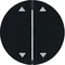 Berker R.1/R.3 black glossy keys with "arrow" symbol