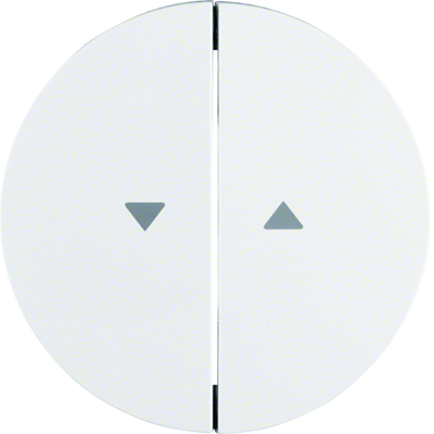 Berker R.1/R.3 keys printed with the "arrow" symbol white, glossy