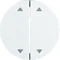 Berker R.1/R.3 keys printed with the "arrow" symbol white, glossy