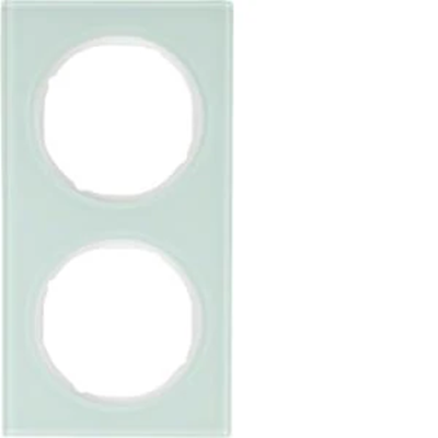 Berker R.3 cornice doppia, vetro, bianco