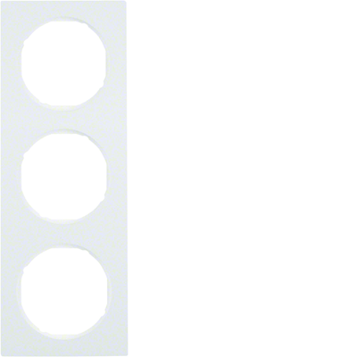 Berker R.3 Marco triple, blanco, brillante