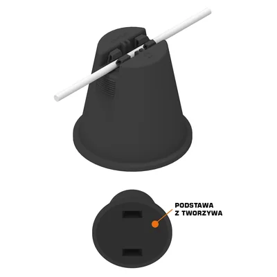 Betonhalter aus Kunststoff, hoher Sockel aus Kunststoff /TB/ TYP AN-11KW