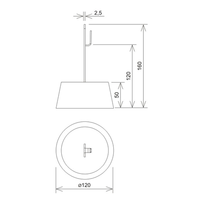 Betonová podpěra V=16 cm