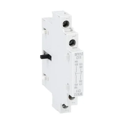 BFX12C11 Auxiliary contacts 1NO+1NC, side mounting. Screw terminals for BF160…BF400 contactors