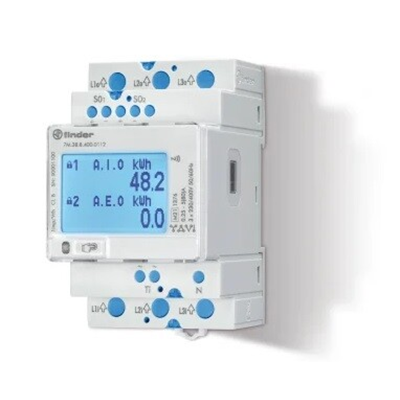 Bi-directional, multifunctional 80A energy meter with LCD display