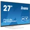 Biały monitor dotykowy iiyama ProLite T2752MSC-W1 27" IPS LED /HDMI, DisplayPort/ Głośniki, Powłoka NANO