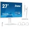 Biały monitor iiyama ProLite XUB2797QSN-W2 27" IPS LED WQHD 1ms 100Hz /HDMI DP/ Wbudowana stacja dokująca USB-C, FlickerFree