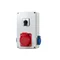 BICO distribution board - sockets 32A 5p, 2x230V, L/P (25A) IP44