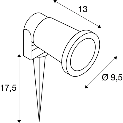BIG NAUTILUS Einbau-Außenleuchte GU10 IP65 grün