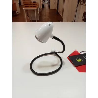 Bílá a černá stolní lampa