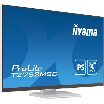 Білий iiyama ProLite T2752MSC-W1 27-дюймовий IPS LED сенсорний монітор /HDMI, DisplayPort/ динаміки, NANO-покриття