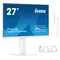Bílý monitor iiyama ProLite XUB2797HSU-W2 27" IPS LED 1ms 100Hz /HDMI DP/ FlickerFree AdaptiveSync