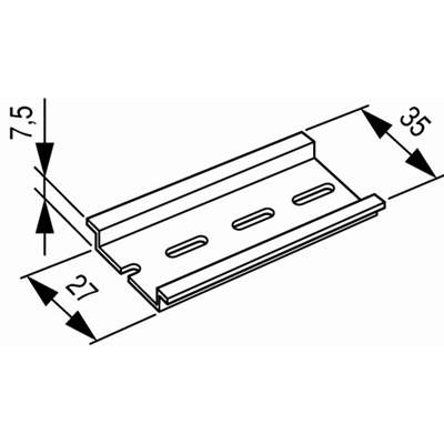 Binario di montaggio 35x7,5mm, TS35X7,5