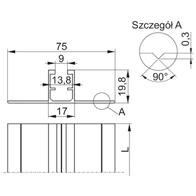 Binario di montaggio in alluminio SM400