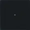B.IQ Button 1fach Standard Glas schwarz