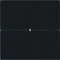 B.IQ Button 2-gang standard verre noir