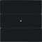 B.IQ Button 3-fach Komfortglas schwarz