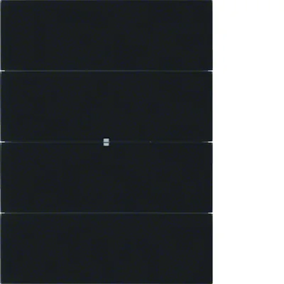 B.IQ Pulsante 4 volte vetro standard nero