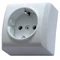BIS Base de enchufe individual con toma de tierra schuko, blanco