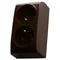 BIS Double earthed socket, brown