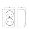BIS Double socket brown