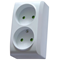 BIS Double socket, white