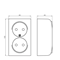 BIS Double socket white
