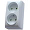 BIS Double socket, white