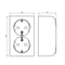 BIS Double socket with earthing schuko white