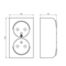 BIS Double socket with grounding white