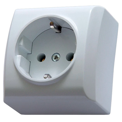 BIS Single socket-outlet with ground schuko white