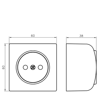 BIS Single socket white