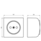 BIS Single socket, with shutters, white