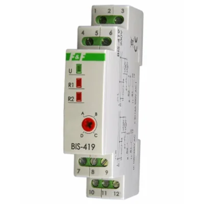 Bistable 4-function DIN relay with two 24V control circuits