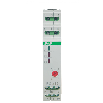 Bistable 4-function DIN relay with two control circuits