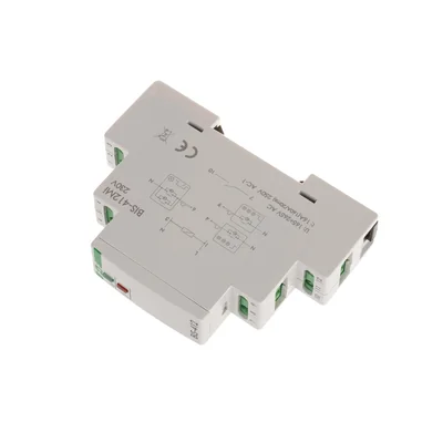 Bistable group relay with memory, for DIN rail, 230V, with inrush relay 160A/20ms BIS-412M-LED