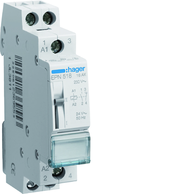 Bistable relay 24VAC/12VDC 1NO+1NC 16A