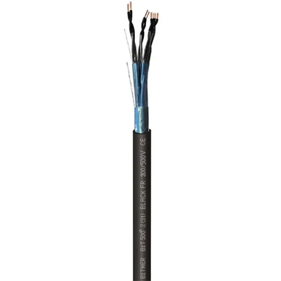 BiT 500 2(St) NOIR FR 8x2x0,75 Câble de commande flexible, ignifugé et traité à la vapeur