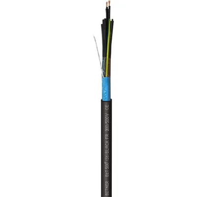 BiT 500 (St) BLACK FR 7G1,0 Uniepalniony giętki kabel sterowniczy