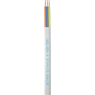 BiTinstal H(p) 450/750V 3G2.5 Halogen-free flat installation cable for indoor use