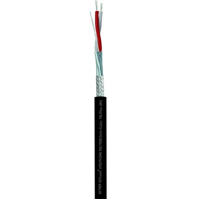 BiTsound LP0214 DMX 512/1990 Datenkabel 110 Ohm OFC 1x(2x0,25) Flexibles, einadriges Kabel zur Übertragung digitaler Signale