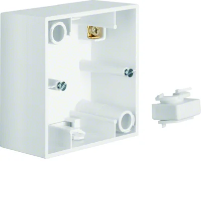 B.Kwadrat Single-gang surface-mounted box, white