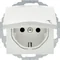 B.KWADRAT/B.3/B.7 Base de enchufe SCHUKO con tapa y campo rotulado, blanco
