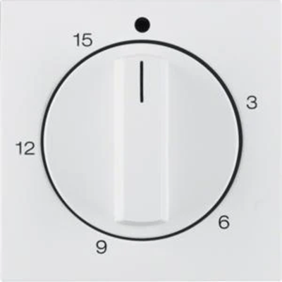 B.KWADRAT/B.3/B.7 Central element with adjustment knob for mechanical time switch 15 minutes snow-white