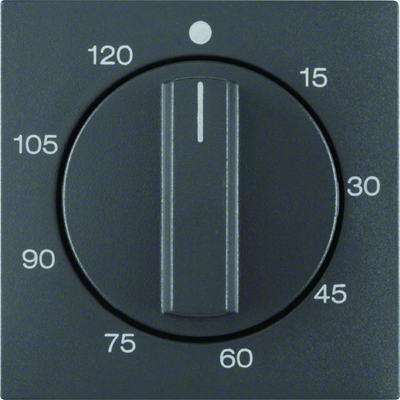 B.KWADRAT/B.3/B.7 Central element with adjustment knob for mechanical time switch anthracite