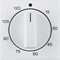 B.KWADRAT/B.3/B.7 Elemento centrale con manopola di regolazione per interruttore orario meccanico, bianco neve