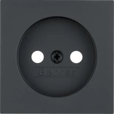 B.Kwadrat/B.3/B.7 Face plate for socket without grounding, matt anthracite