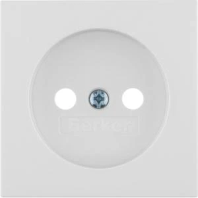 B.Kwadrat/B.3/B.7 Face plate for socket without grounding, white, glossy