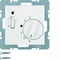 B.KWADRAT/B.3/B.7 Régulateur de température ambiante 24V avec contact NO, élément central et connecteur, blanc