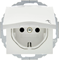 B.KWADRAT/B.3/B.7 SCHUKO socket with cover and description field, white